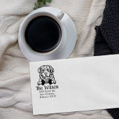 Rücksendeadresse des Hundes Gummistempel