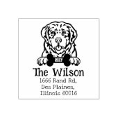 Rücksendeadresse des Hundes Gummistempel (Prägung)