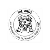 Rücksendeadresse des Hundes Gummistempel (Prägung)