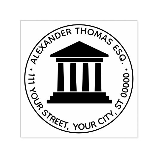 Rücksendeadresse des Juristischen Rechtsanwalts Permastempel (Design)