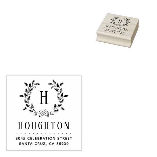 Rücksendeadresse des Kieferkranzes Gummistempel (Stempel)