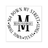 Rücksendeadresse des klassischen Round Monogram Permastempel (Design)