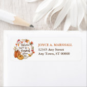 Rücksendeadresse des Kürbiskreises im Herbst (Insitu)