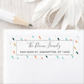 Rücksendeadresse des lustigen Regenfallmusters (Insitu)