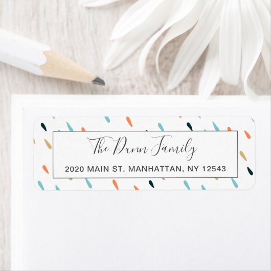 Rücksendeadresse des lustigen Regenfallmusters (Insitu)