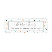 Rücksendeadresse des lustigen Regenfallmusters (Vorne)