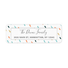 Rücksendeadresse des lustigen Regenfallmusters