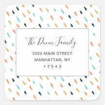 Rücksendeadresse des lustigen Regenfallmusters