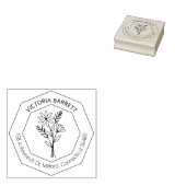 Rücksendeadresse des modernen geometrischen Daisy- Gummistempel (Stempel)