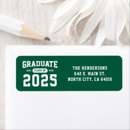 Rücksendeadresse des modernen grünen Abschlusses