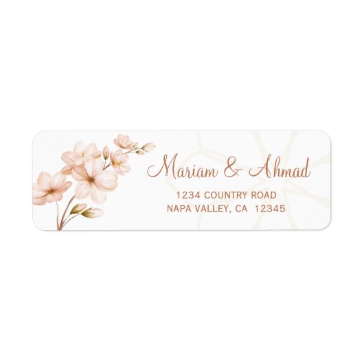 Rücksendeadresse des modernen Islamischen Boho Flo (Vorne)