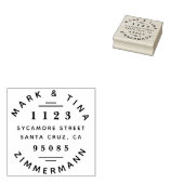 Rücksendeadresse des modernen Verheirateten Ehepaa Gummistempel (Stempel)