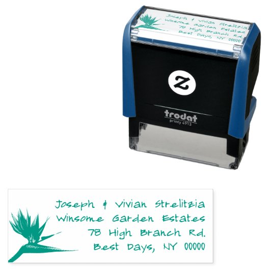 Rücksendeadresse des Paradieses Permastempel (Beispiel)