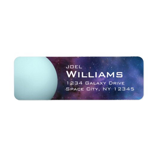 Rücksendeadresse des Planeten Uranus Sonnensystems (Vorne)