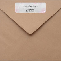 Rücksendeadresse des rosa Glitzer