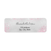 Rücksendeadresse des rosa Glitzer (Vorne)