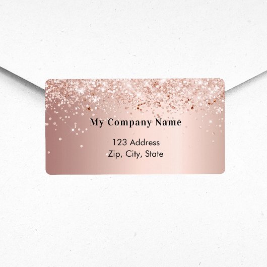 Rücksendeadresse des Rose-Goldgeschäfts