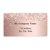 Rücksendeadresse des Rose-Goldgeschäfts (Vorne)