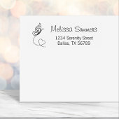 Rücksendeadresse des Schmetterlings Permastempel