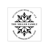 Rücksendeadresse des Schneeflockenkreises Gummistempel (Prägung)