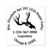 Rücksendeadresse des Schwarzen Hirsches Selbstfärb Permastempel (Design)