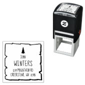 Rücksendeadresse des Solitary Woodland Pine Tree Permastempel (Beispiel)