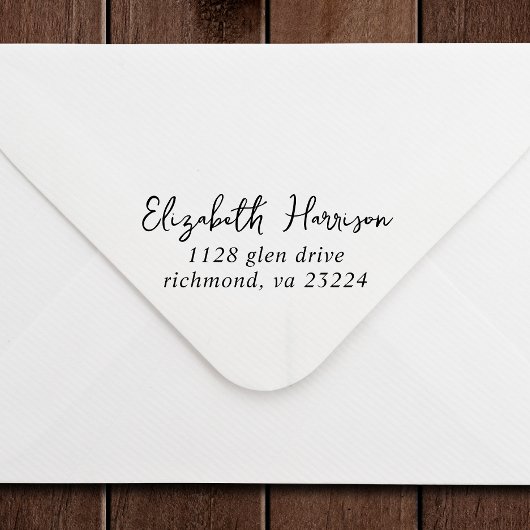 Rücksendeadresse des Unterschriftnamens Permastempel