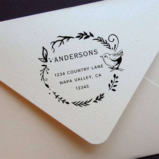 Rücksendeadresse des Vogels und des botanischen Kr Permastempel