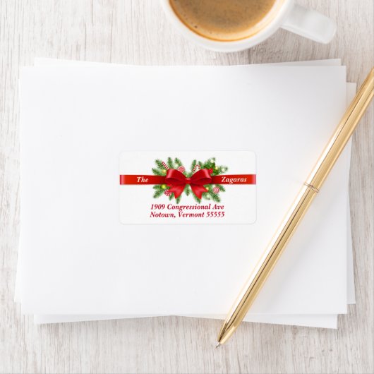 Rücksendeadresse des Weihnachtsmanns Adressaufkleber (Insitu)