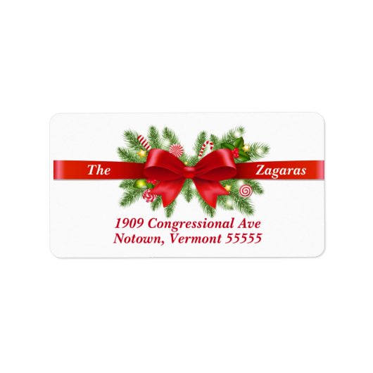 Rücksendeadresse des Weihnachtsmanns Adressaufkleber (Vorne)