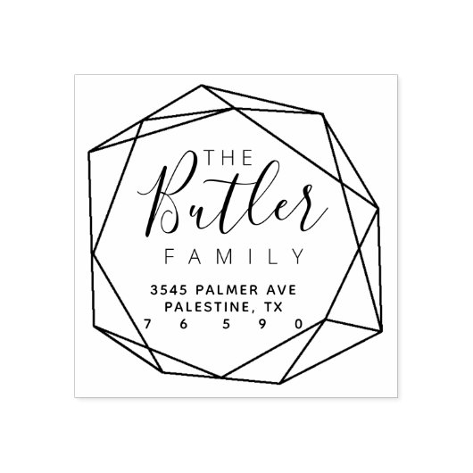 Rücksendeadresse-Dimond-Logo Gummistempel (Prägung)