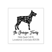 Rücksendeadresse Doberman Gummistempel (Prägung)