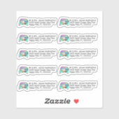 Rücksendeadresse durch tropisches Camping Aufkleber (Blatt)