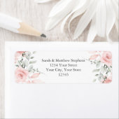 Rücksendeadresse Dusty Blush Wasserfarbe Rose (Insitu)