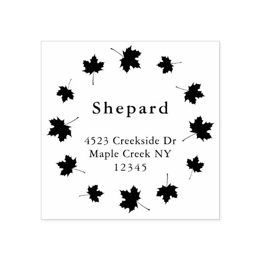 Rücksendeadresse eines Namensnamens an der Grenze Gummistempel (Prägung)