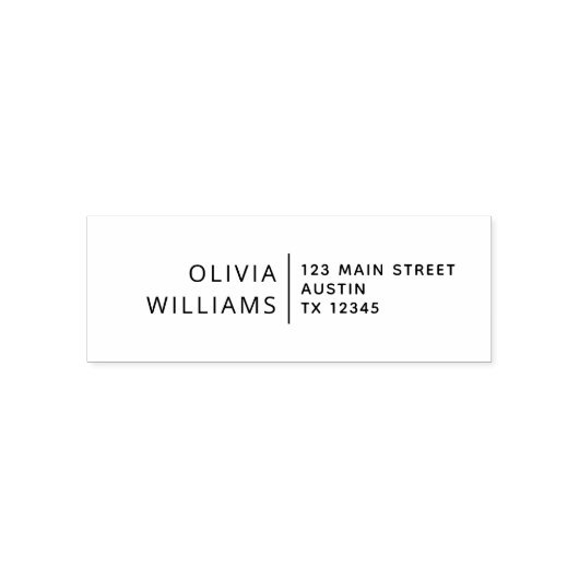 Rücksendeadresse Einfach Minimal Permastempel (Design)