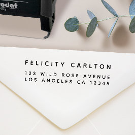 Rücksendeadresse | Einfach Minimalistisch modern u Permastempel