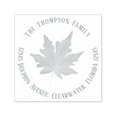 Rücksendeadresse Einfache Blätter Permastempel (Design)