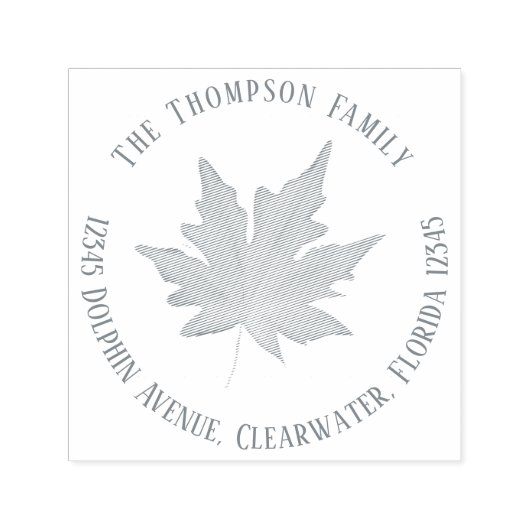 Rücksendeadresse Einfache Blätter Permastempel (Design)