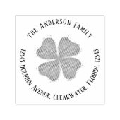 Rücksendeadresse Einfache Vierblättriges Kleeblatt Permastempel (Design)