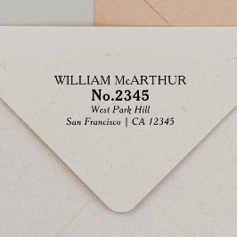 Rücksendeadresse Einfache Vintage Typografie Permastempel