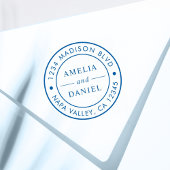 Rücksendeadresse einfacher Rundlogos Gummistempel