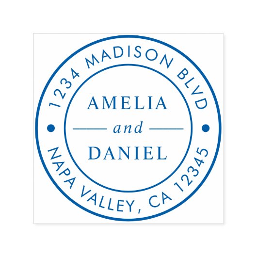 Rücksendeadresse einfacher Rundlogos Permastempel (Design)