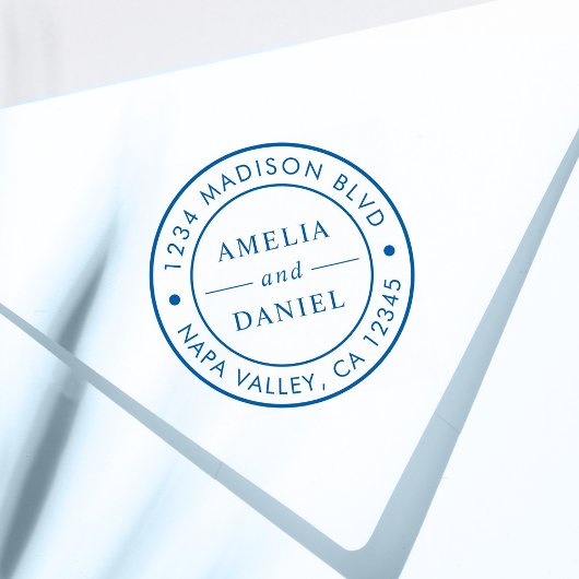 Rücksendeadresse einfacher Rundlogos Permastempel