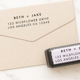 Rücksendeadresse | Einfaches Minimalistisches mode Permastempel