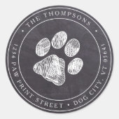 Rücksendeadresse einfügen runder aufkleber (Vorderseite)