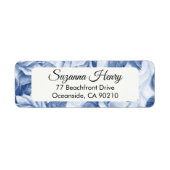 Rücksendeadresse _elegante Handschrift BLAUE ROSE (Vorne)