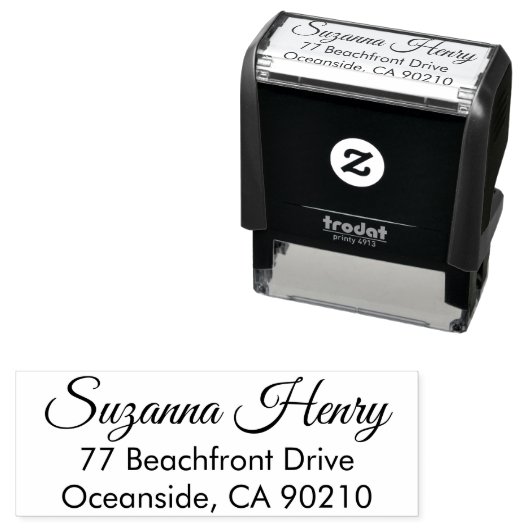 Rücksendeadresse _elegante Handschrift Permastempel (Beispiel)