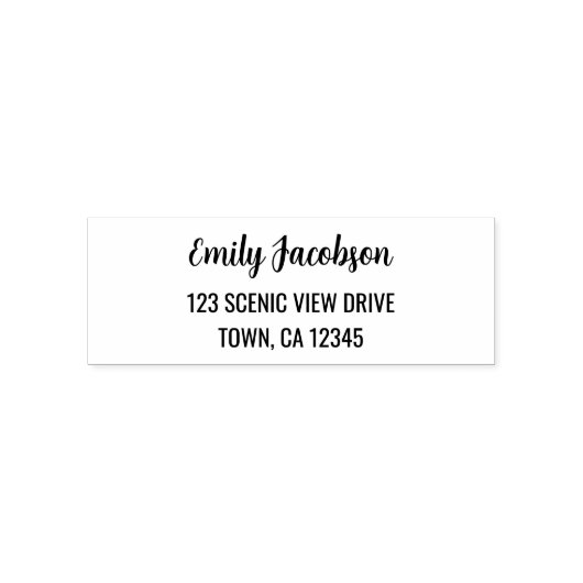 Rücksendeadresse | Elegante Moderne Kalligraphiesc Permastempel (Design)