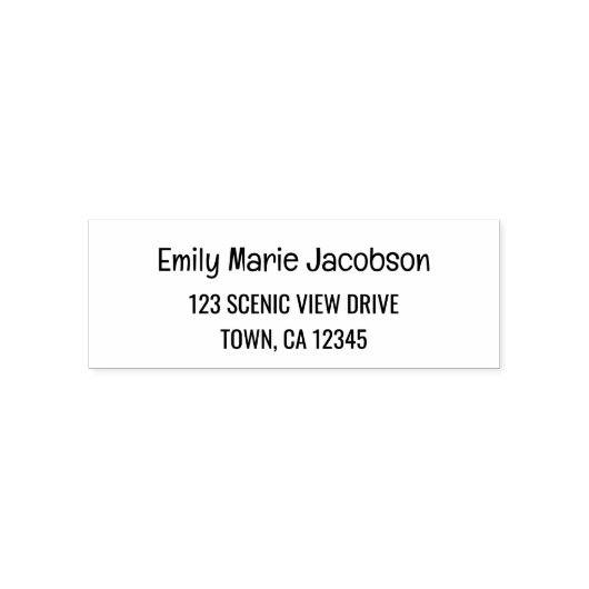 Rücksendeadresse | Elegante moderne Print Handwrit Permastempel (Design)